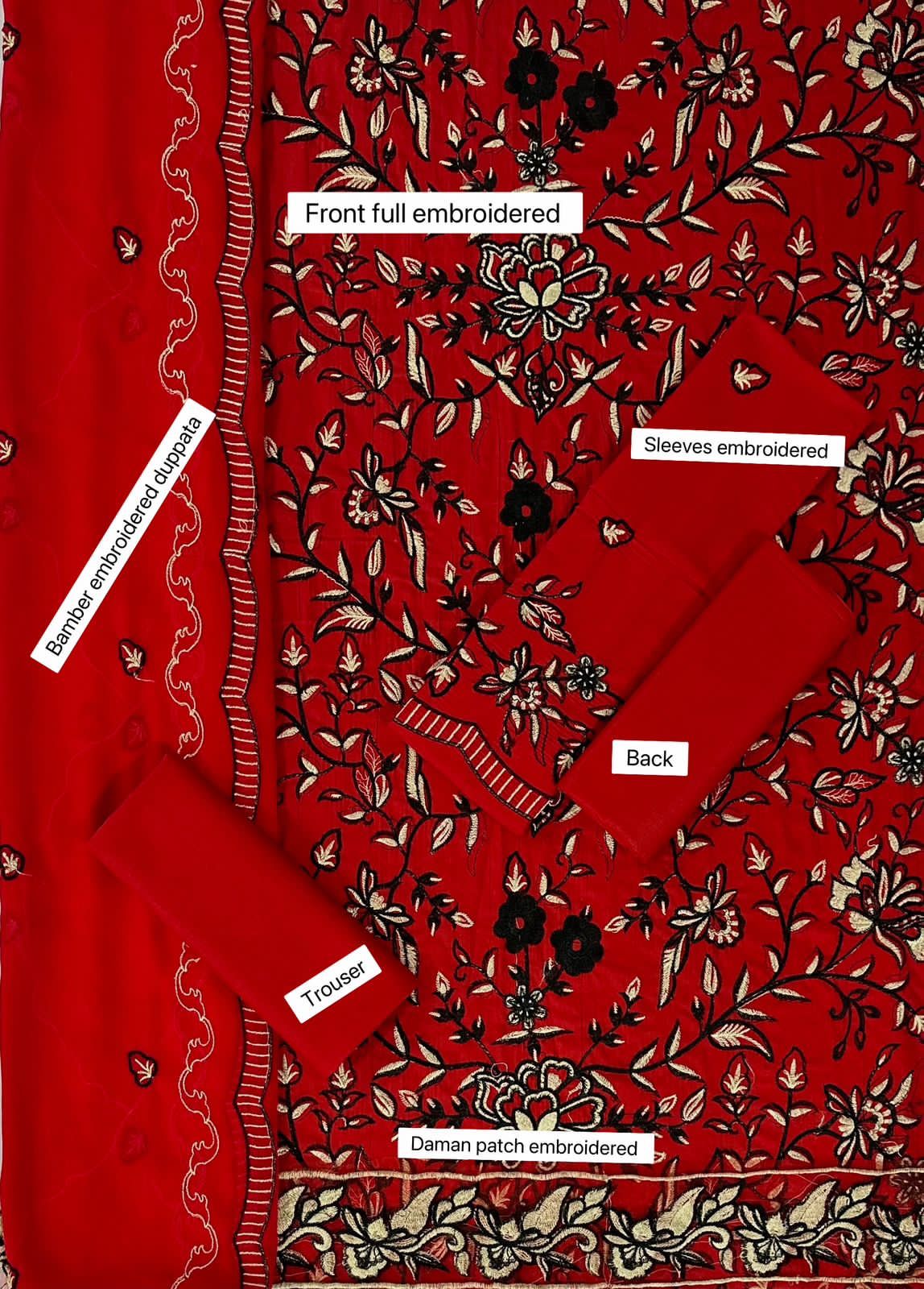 BAROQUE -3PC EMBROIDED LAWN DRESS WITH EMBROIDED CHIFFON DUPATTA- FCO-96