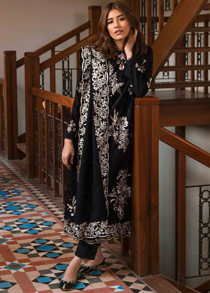 ZAHA -3PC EMBROIDED LAWN DRESS WITH EMBROIDED CHIFFON DUPATTA- FCO-193