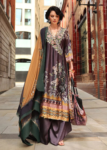 SOBIA NAZIR -3PC EMBROIDERED SILK DRESS WITH SILK DUPATTA- FW-117