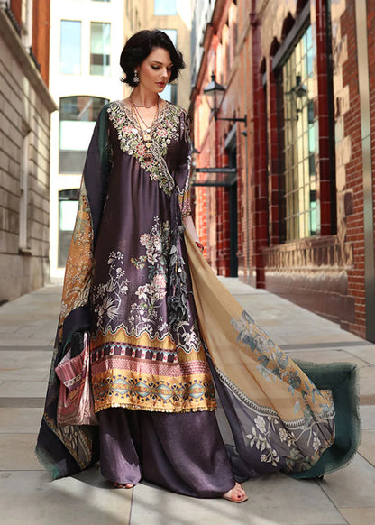 SOBIA NAZIR -3PC EMBROIDERED SILK DRESS WITH SILK DUPATTA- FW-117