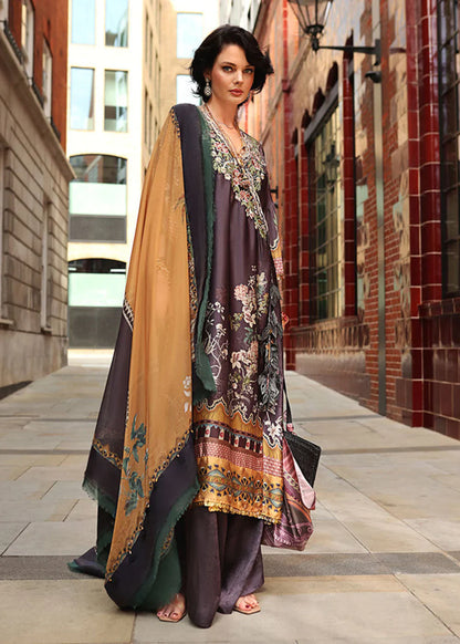 SOBIA NAZIR -3PC EMBROIDERED SILK DRESS WITH SILK DUPATTA- FW-117