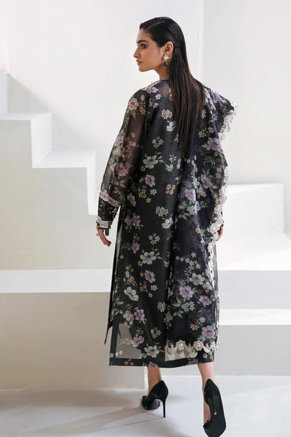BAROQUE -3PC PRINTED LINEN DRESS WITH PRINTED LINEN DUPATTA- FW-35