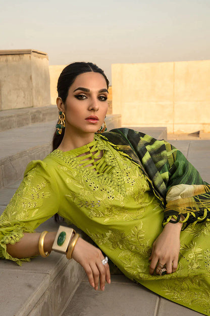 RANG RASIYA -3PC EMBROIDERED LINEN DRESS WITH TEXTURE WOOL SHAWL- FW-55