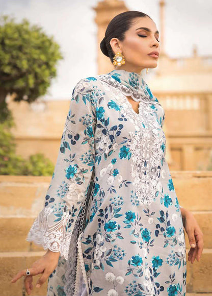 ZAINAB CHOTHANI -3PC PRINTED LINEN DRESS WITH PRINTED LINEN DUPATTA- FW-07