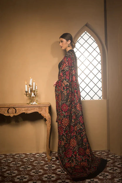 BAREEZE -3PC EMBROIDERED DHANAK DRESS WITH EMBROIDERED DHANAK WOOL SHAWL- FSW-11